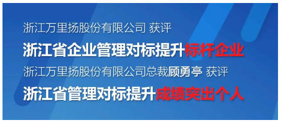 萬里揚獲評“浙江省企業(yè)管理對標提升標桿企業(yè)”